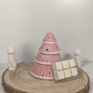 Quemador Árbol de Navidad Rosa y Wax Melt