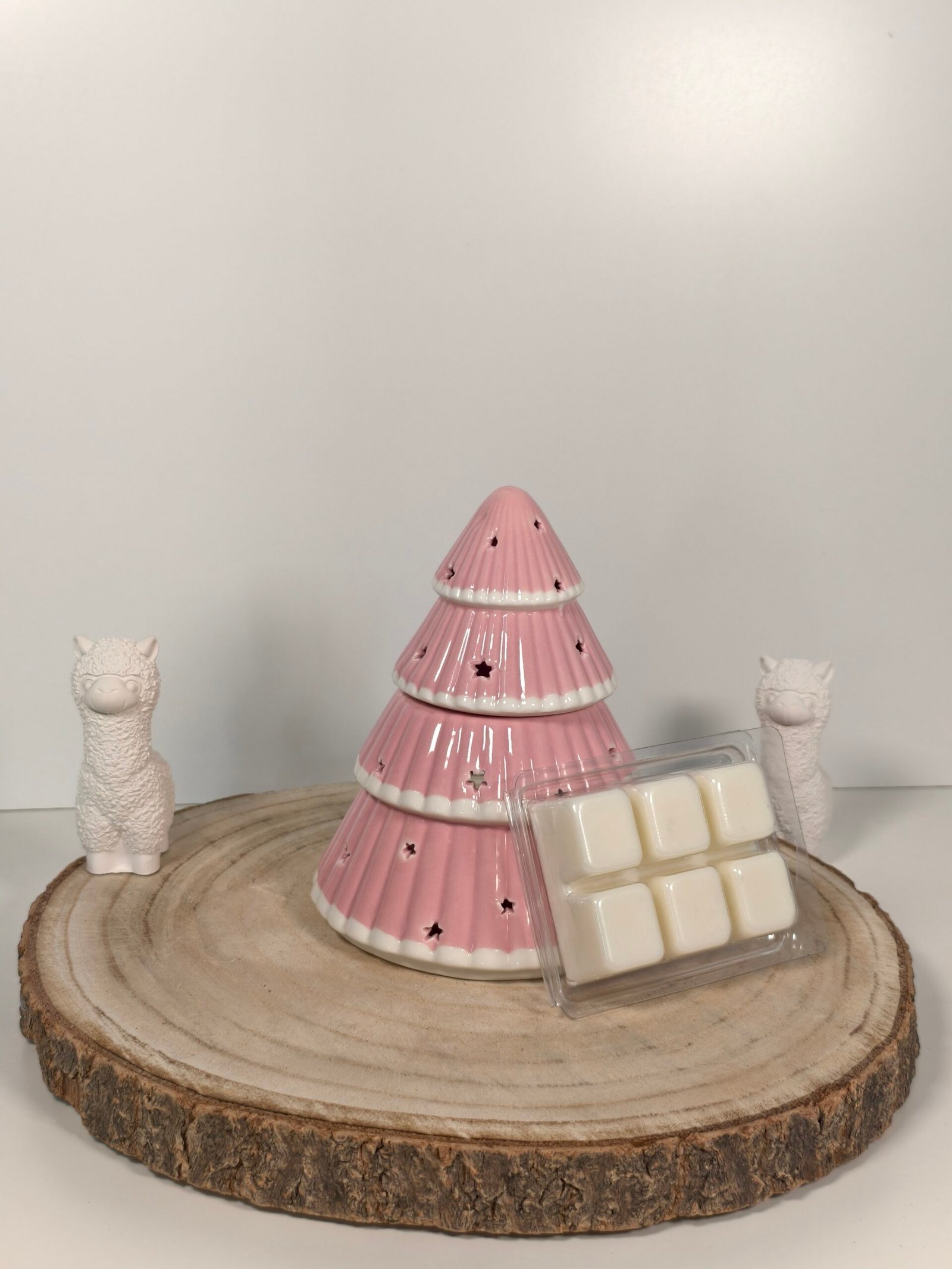 Quemador Árbol de Navidad Rosa y Wax Melt
