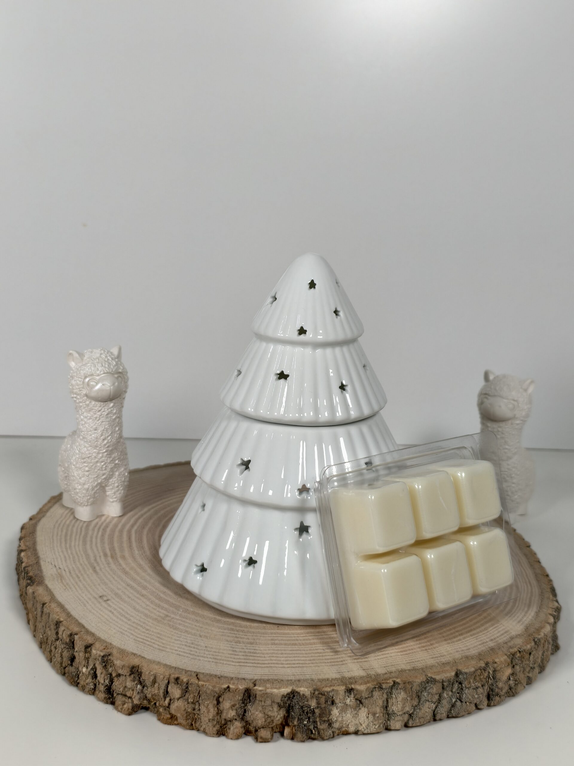 Quemador Árbol de Navidad Blanco y Wax Melt